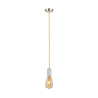 Paulmann Pendel E27 2m Stoffkabel Gold Fassung Alabaster Baldachin Gold