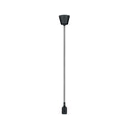 Paulmann Pendel E27 2m Stoffkabel max 1x20W Schwarz 230V Silikon