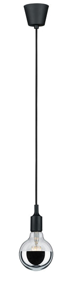 Paulmann Pendel E27 2m Stoffkabel max 1x20W Schwarz 230V Silikon