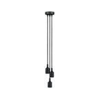 Paulmann Pendel E27 2m Stoffkabel max 3x20W Schwarz 230V Silikon/Metall