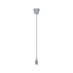 Paulmann Pendel E27 2m Stoffkabel max 1x20W Grau 230V Silikon