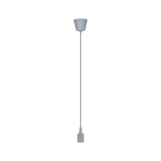 Paulmann Pendel E27 2m Stoffkabel max 1x20W Grau 230V Silikon