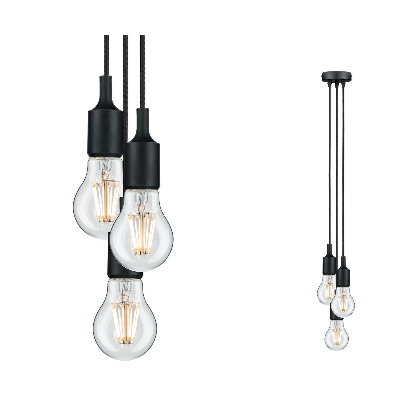 Paulmann Pendelleuchte Neordic Ketil E27 max. 3x60W Schwarz