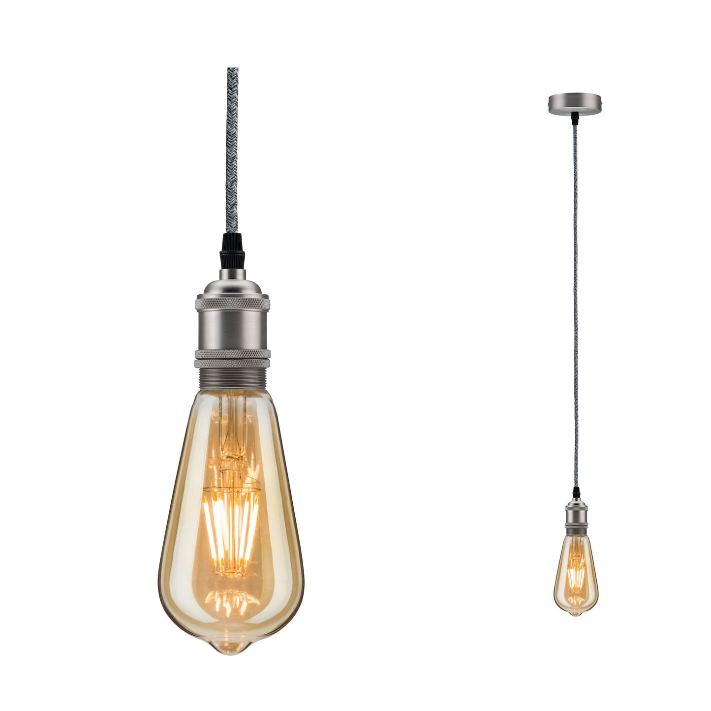 Paulmann Pendelleuchte Neordic Eldar E27 max. 1x60W Grau/Nickel gebürstet