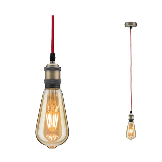 Paulmann Pendelleuchte Neordic Eldar E27 max. 1x60W Rot/Brüniert