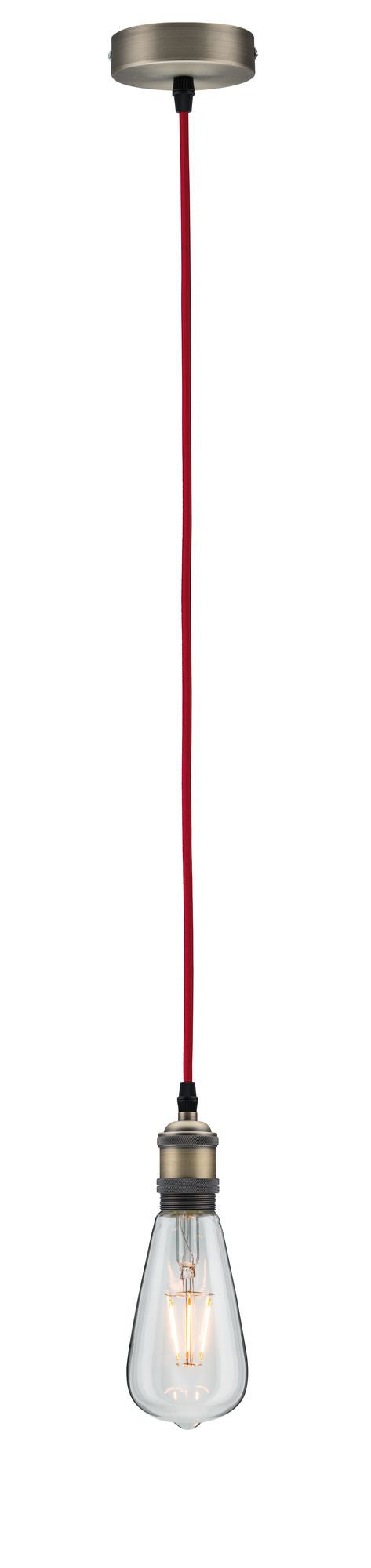 Paulmann Pendelleuchte Neordic Eldar E27 max. 1x60W Rot/Brüniert