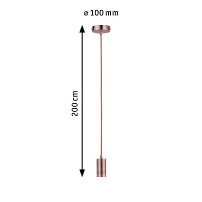 Paulmann Pendelleuchte Neordic Haldis E27 max. 1x60W Kupfer