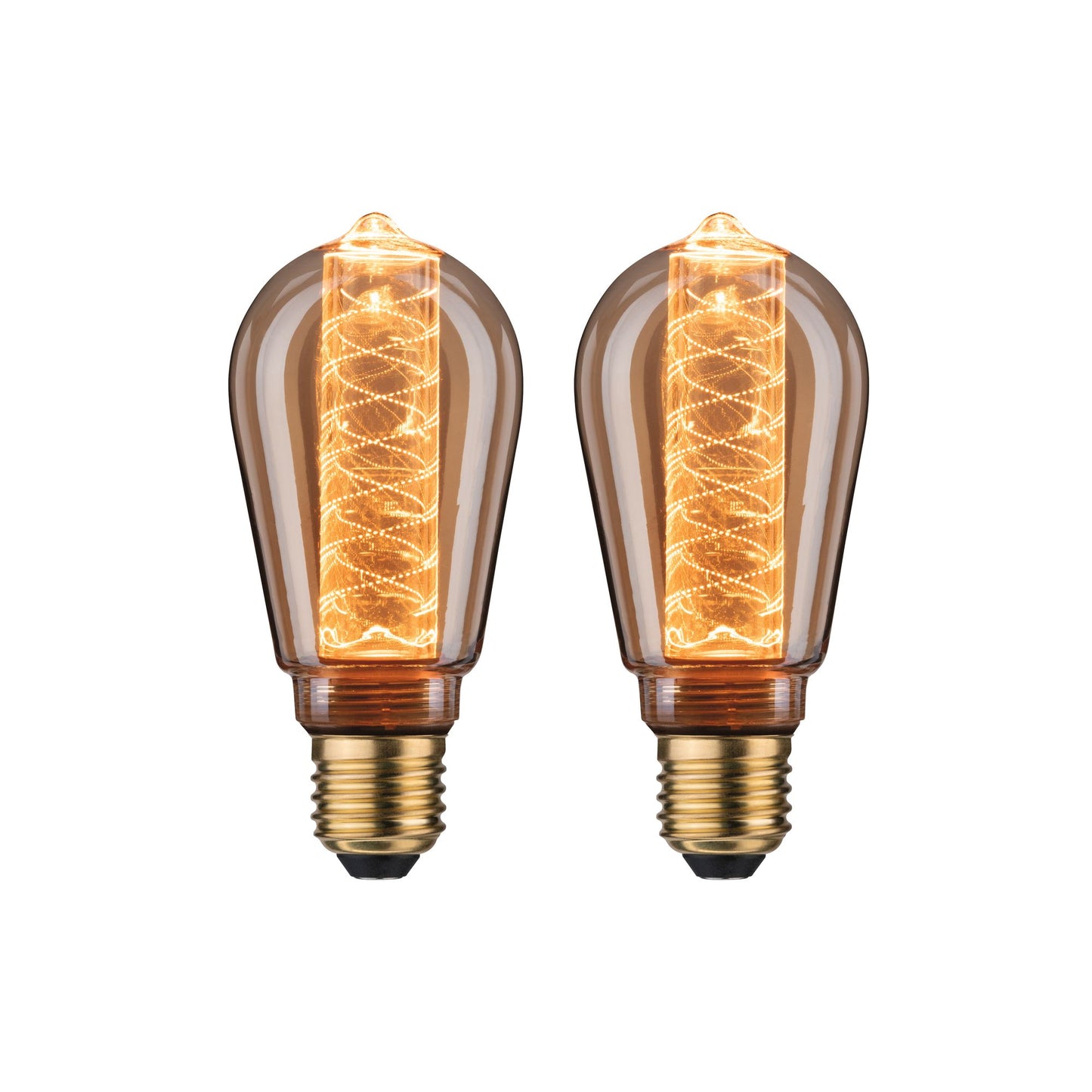 Paulmann Leuchtmittel Bundle 2x LED ST64 Innenkorb Spirale gold E27 1800K 200lm