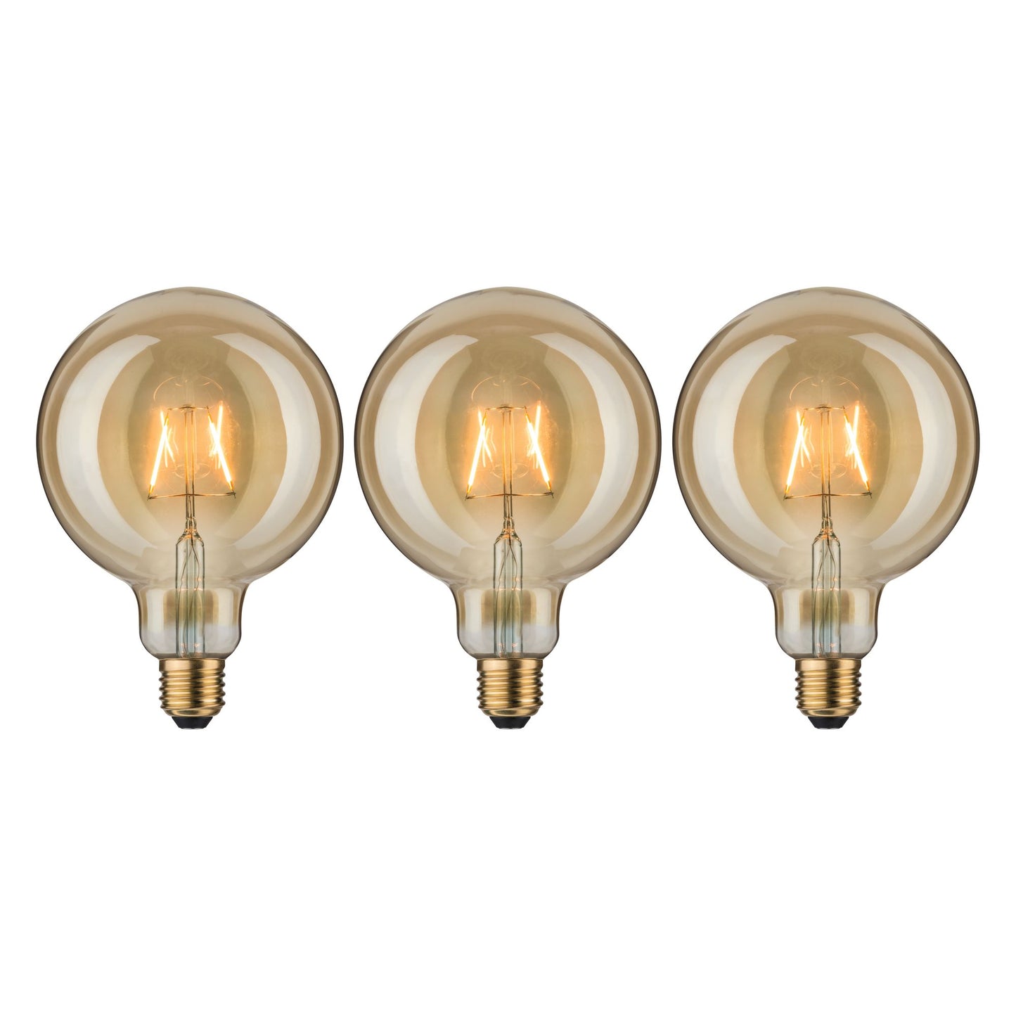 Paulmann Leuchtmittel Bundle 3x LED Vintage Globe 125 gold 3x 2,5Watt E27 230V