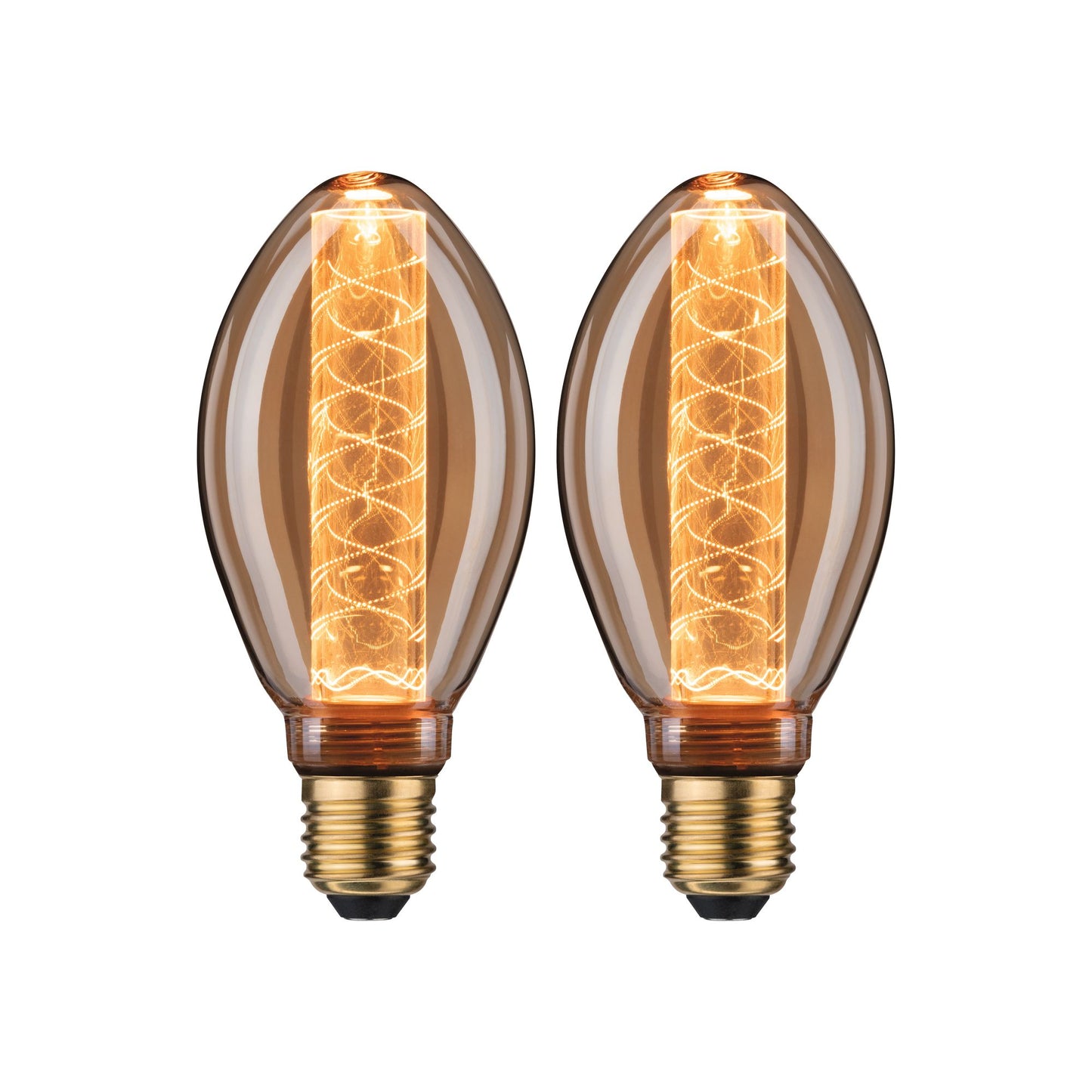 Paulmann Leuchtmittel Bundle 2x LED Inner Glow Spirale B75 gold E27 1800K 200lm
