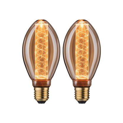 Paulmann Leuchtmittel Bundle 2x LED Inner Glow Spirale B75 gold E27 1800K 200lm