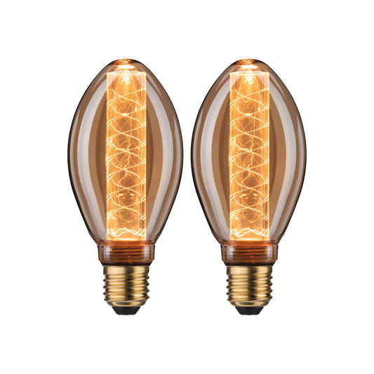 Paulmann Leuchtmittel Bundle 2x LED Inner Glow Spirale B75 gold E27 1800K 200lm