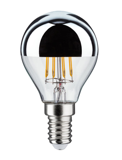 Paulmann Leuchtmittel Bundle 4x LED Tropfen Kopfspiegel silber 4x 4,8 Watt E14 2700K