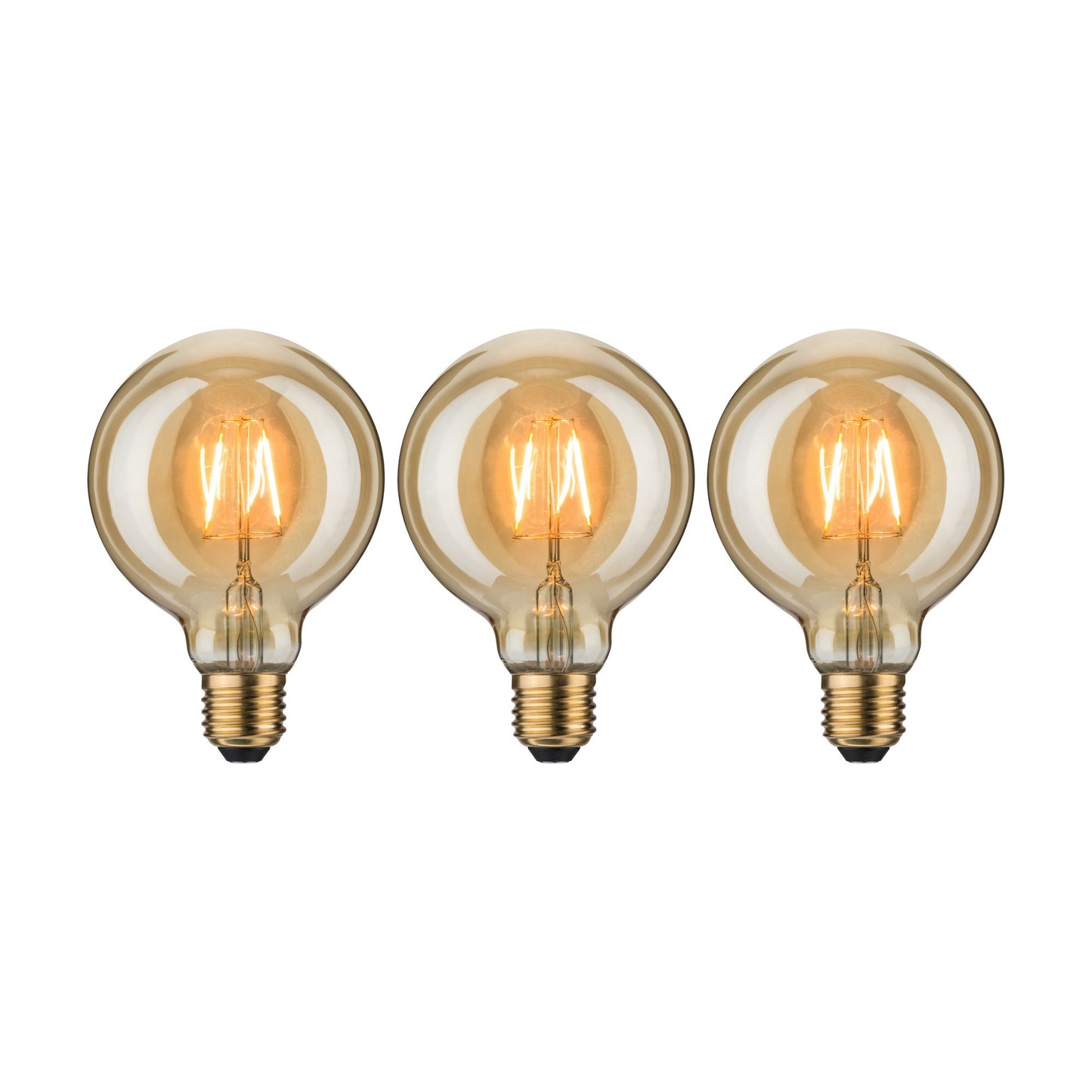 Paulmann Leuchtmittel Bundle 3x LED Vintage Globe 95 gold 3x 2,5 Watt E27 1700K