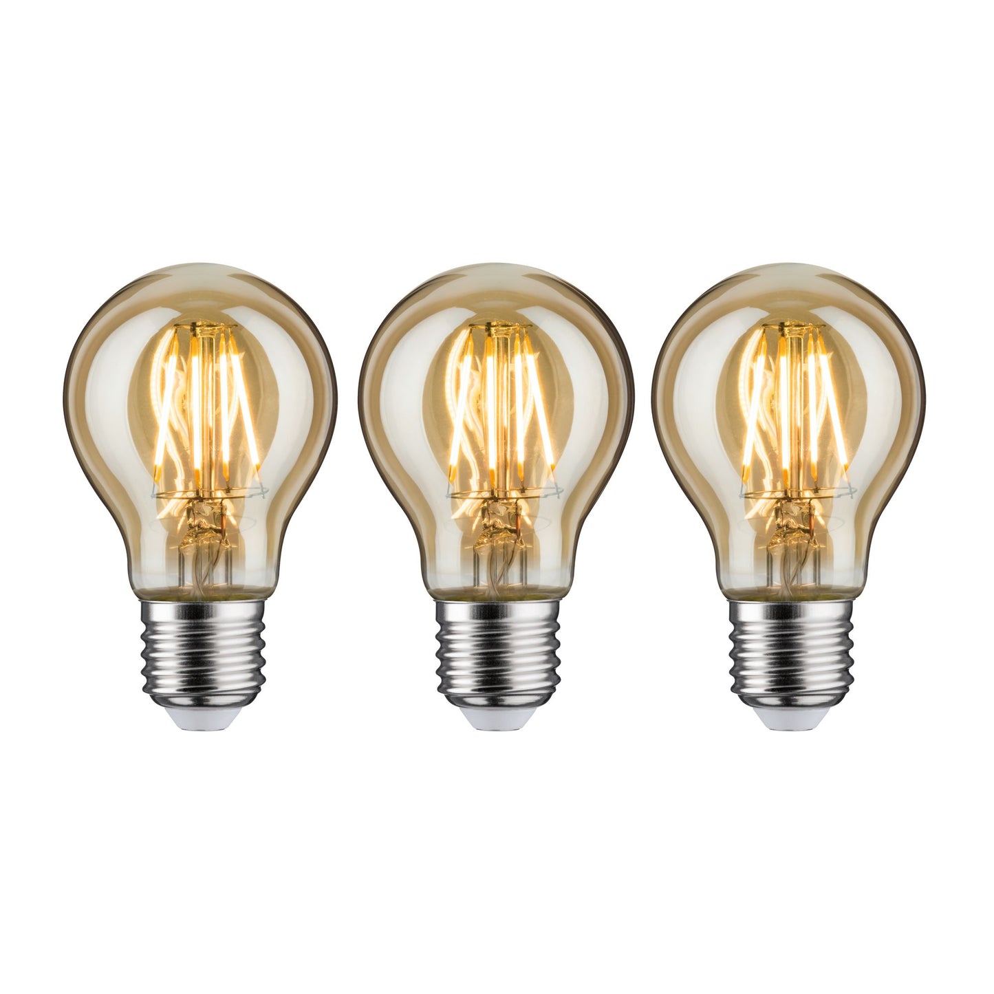 Paulmann Leuchtmittel Bundle 3x LED Vintage Allgebrauchslampe gold 3x 4,7 Watt E27 2500K