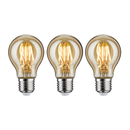 Paulmann Leuchtmittel Bundle 3x LED Vintage Allgebrauchslampe gold 3x 4,7 Watt E27 2500K