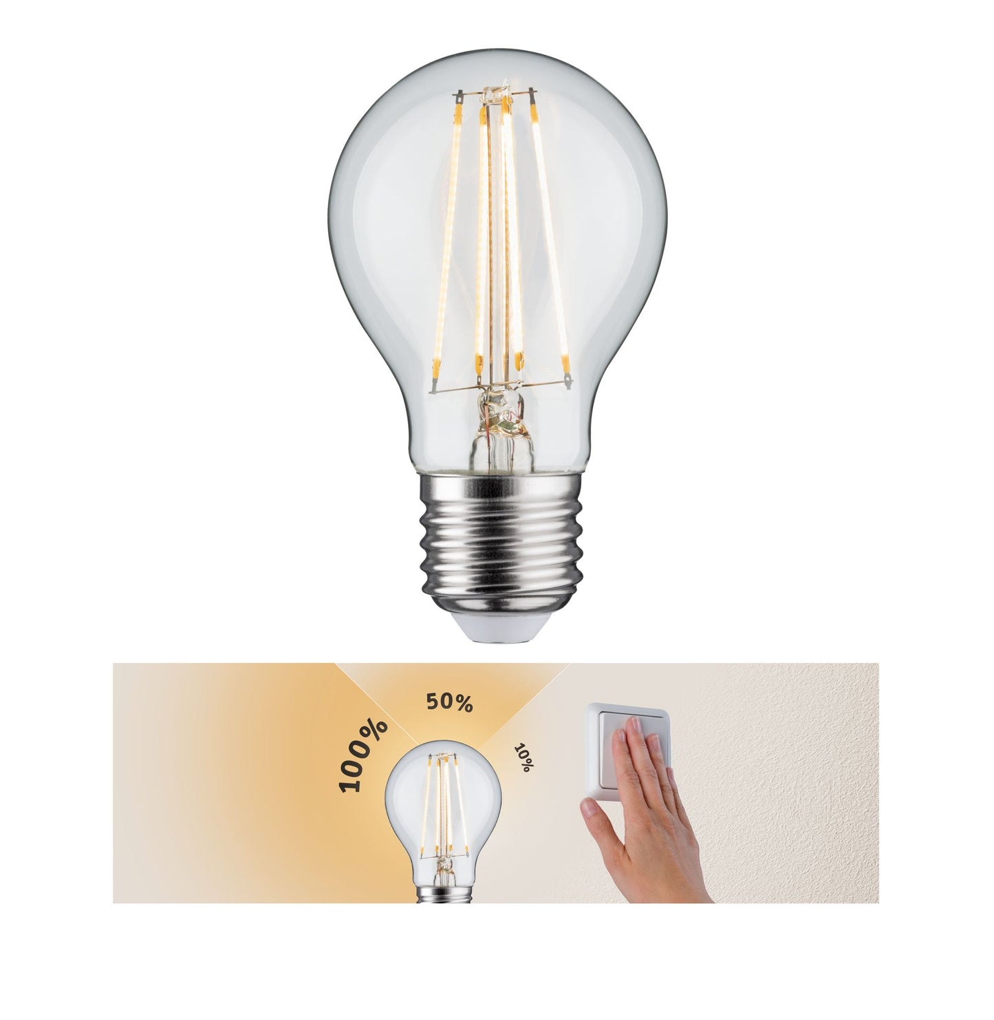 Paulmann Leuchtmittel Bundle 4x LED Allgebrauchslampe klar 4x 7,5 Watt E27 230V