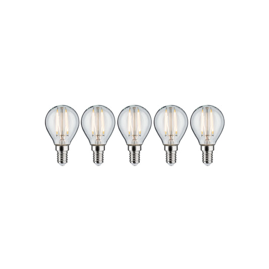 Paulmann Leuchtmittel Bundle 5x LED Filament Tropfen klar 5x 4,8 Watt E14 230V 2700K