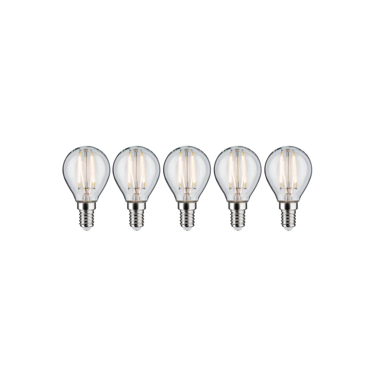 Paulmann Leuchtmittel Bundle 5x LED Filament Tropfen klar 5x 2,6 Watt E14 230V 2700K