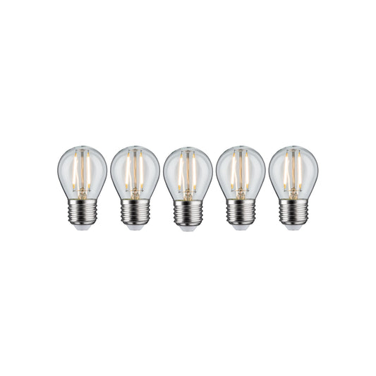 Paulmann Leuchtmittel Bundle 5x LED Filament Tropfen klar 5x 2,6 Watt E27 230V 2700K