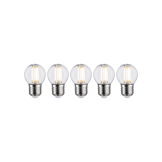Paulmann Leuchtmittel Bundle 3x LED Filament Tropfen klar 5x 5 Watt E27 230V 2700K