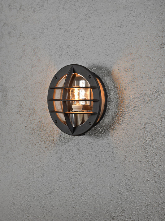 Konstsmide Wandleuchte, Oden, klares Glas