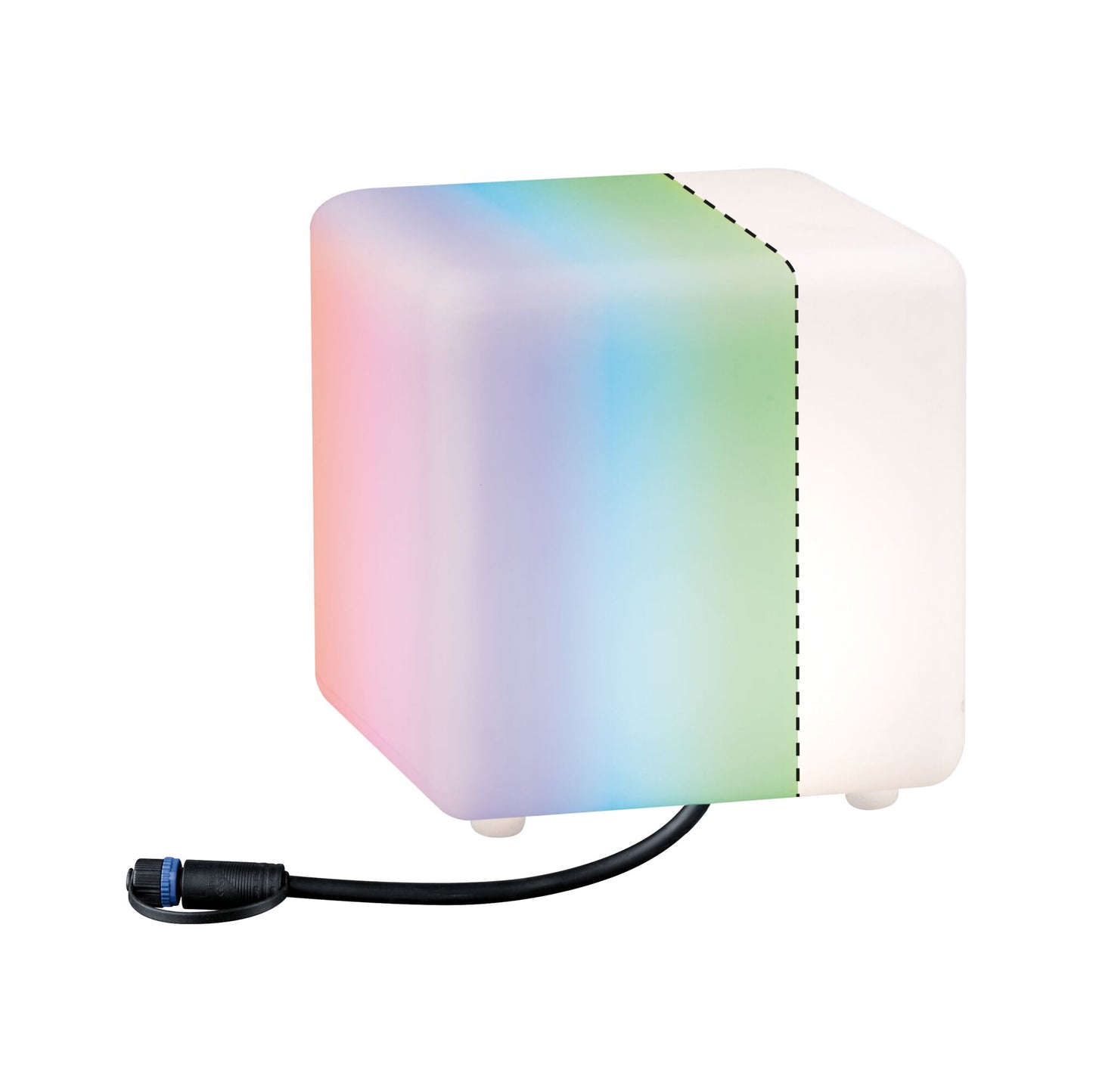 Paulmann Bundle Plug & Shine LED Lichtobjekt Smart Home Zigbee Cube IP65 RGBW+ 2,8W Weiß