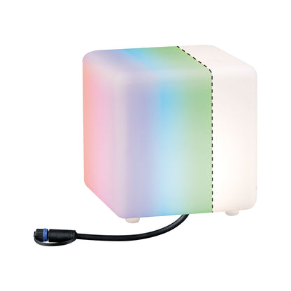 Paulmann Bundle Plug & Shine LED Lichtobjekt Smart Home Zigbee Cube IP65 RGBW+ 2,8W Weiß