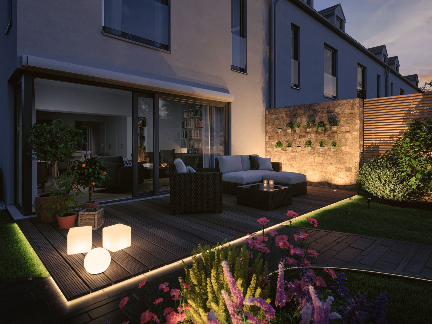 Paulmann Bundle Plug & Shine LED Lichtobjekt Smart Home Zigbee Cube IP65 RGBW+ 2,8W Weiß