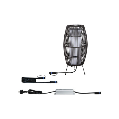 Paulmann Bundle Plug & Shine LED Lichtobjekt Basket IP44 3000K 7,8W Braun