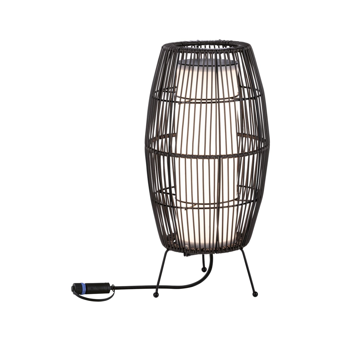 Paulmann Bundle Plug & Shine LED Lichtobjekt Basket IP44 3000K 7,8W Braun