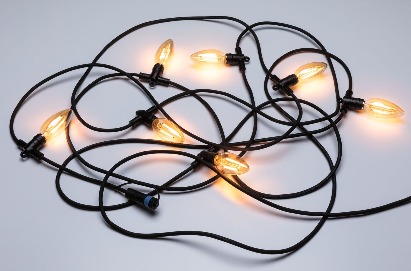 Paulmann Bundle Plug & Shine LED Lichterkette Classic IP44 1900K 7x2W Schwarz