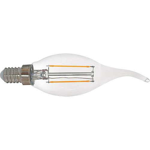 EGB Filament Windstoßlampe klar E14 2W 250lm 2700K