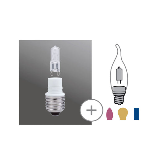 Paulmann Sockelset E27 mit 42W G9 Klar Minihalogen