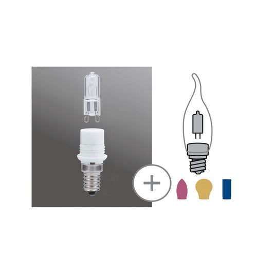Paulmann Sockelset E14mit 33W G9 Klar Minihalogen