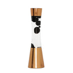 Lavalampe 40cm Wasser: Klar / Wachs: Schwarz Metallic / Body: Kupfer
