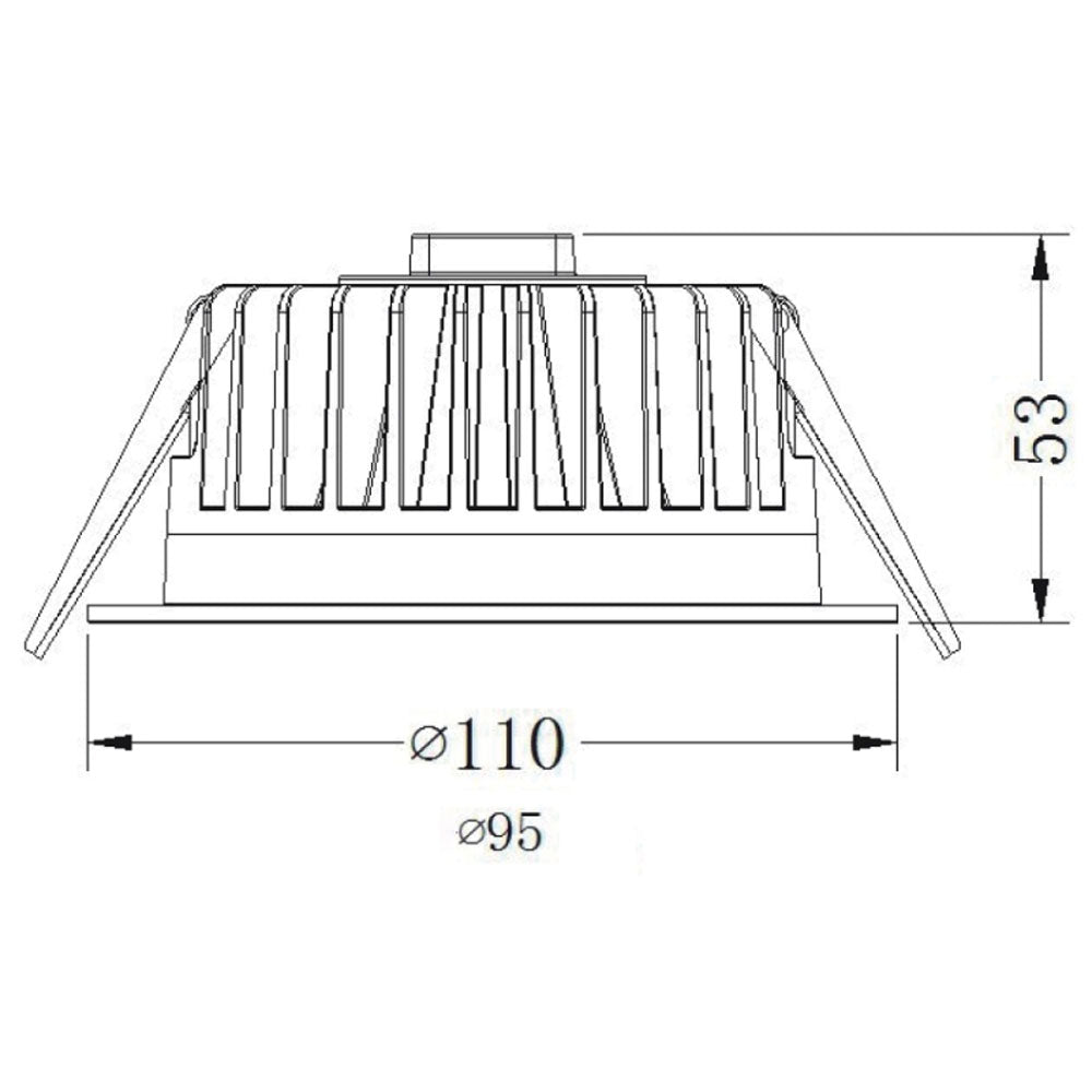 Deko-Light Downlight / Deckeneinbaustrahler Kapego COB95 ws ww 60° 34,8V 350mA 13W