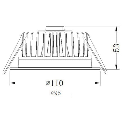 Deko-Light Downlight / Deckeneinbaustrahler Kapego COB95 ws ww 60° 34,8V 350mA 13W