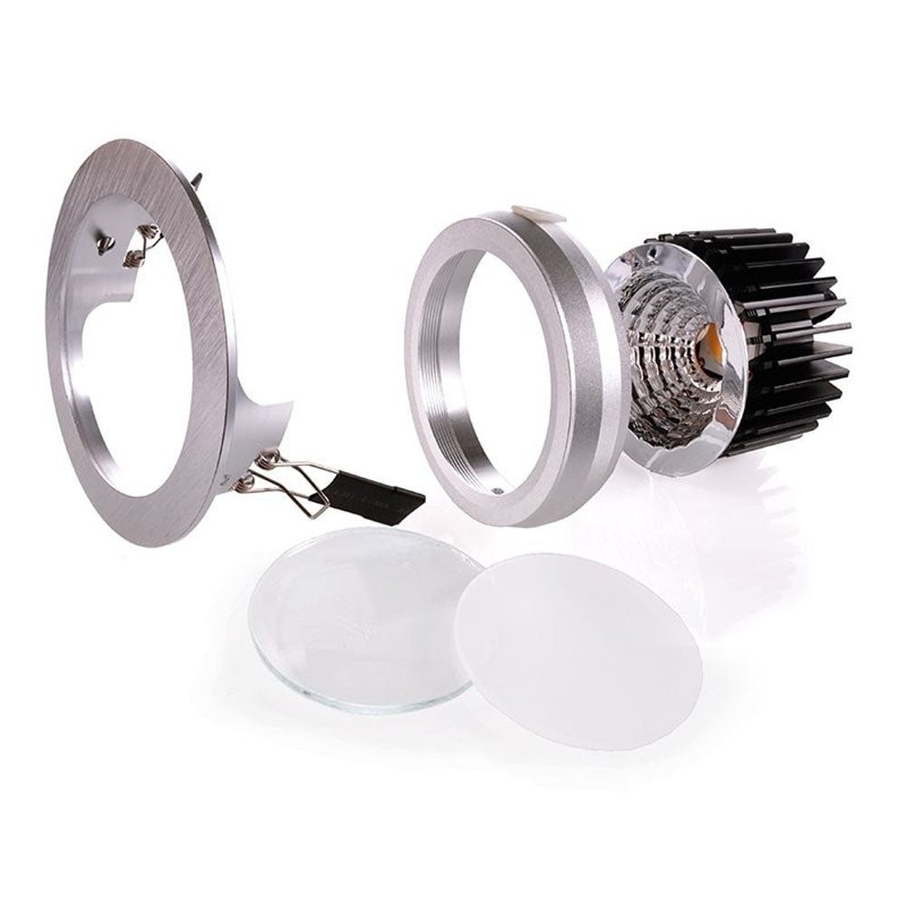 Deko-Light COB 95 10W silberfarben gebürstet