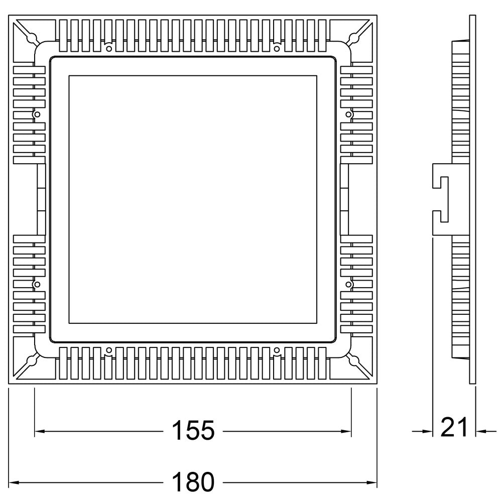 Deko-Light LED Panel Square 15 13W silberfarben