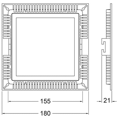 Deko-Light LED Panel Square 15 13W silberfarben