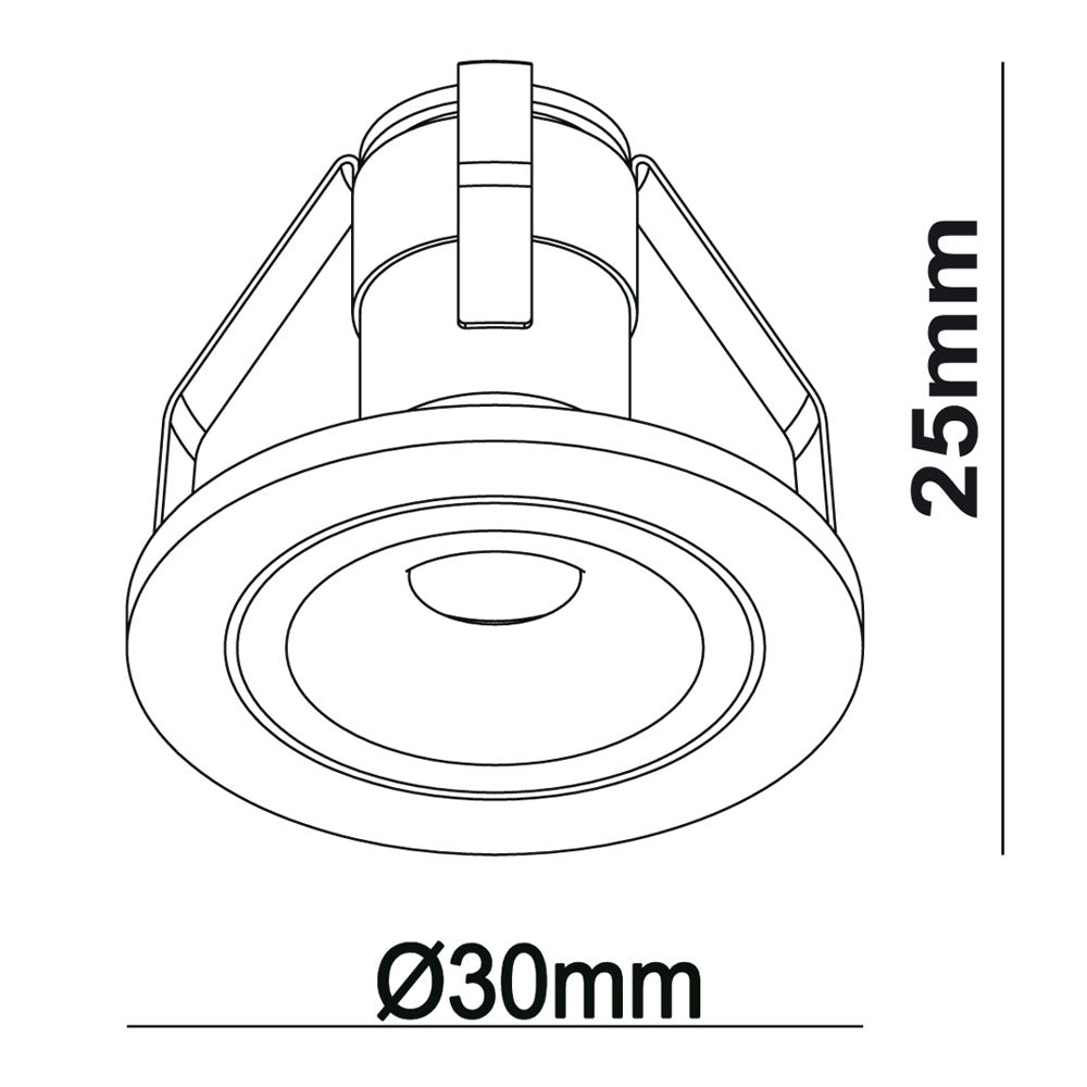 Deko-Light Punto Lumi 1W silberfarben Chrom