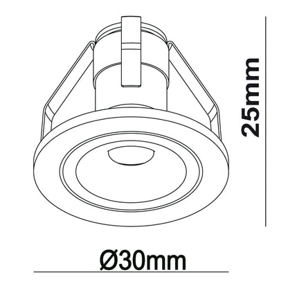 Deko-Light Punto Lumi 1W silberfarben Chrom
