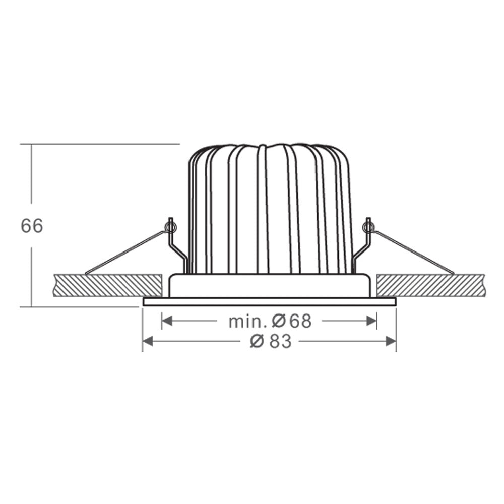 DEKO-LIGHT COB 68 Mood BS-476 Feuerschutz stromk.8W 565192