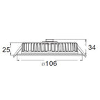 Deko-Light Downlight / Deckeneinbaustrahler Panel Round III 6 6,30 W 4000K 630lm ws