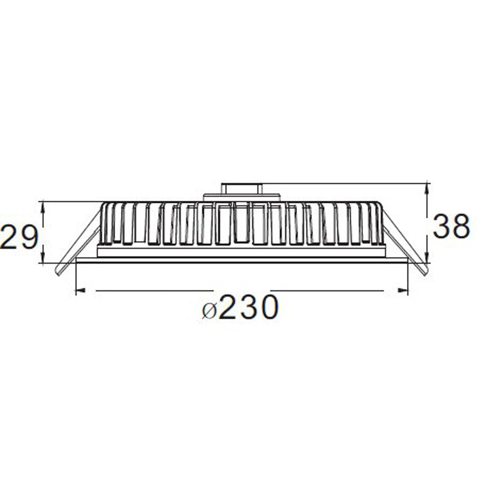 Deko-Light Downlight / Deckeneinbaustrahler Panel Round III 26 26W 3000K 2680lm ws