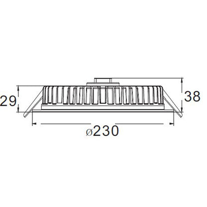 Deko-Light Downlight / Deckeneinbaustrahler Panel Round III 26 26W 3000K 2680lm ws