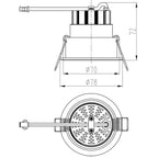 Deko-Light Downlight / Deckeneinbaustrahler Orionis 17-19V 6,50W 2700K 645lm Weiss