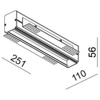 Deko-Light Downlight / Deckeneinbaustrahler Ceti10 Hide 28-29V 20W 2900K 1545lm sw