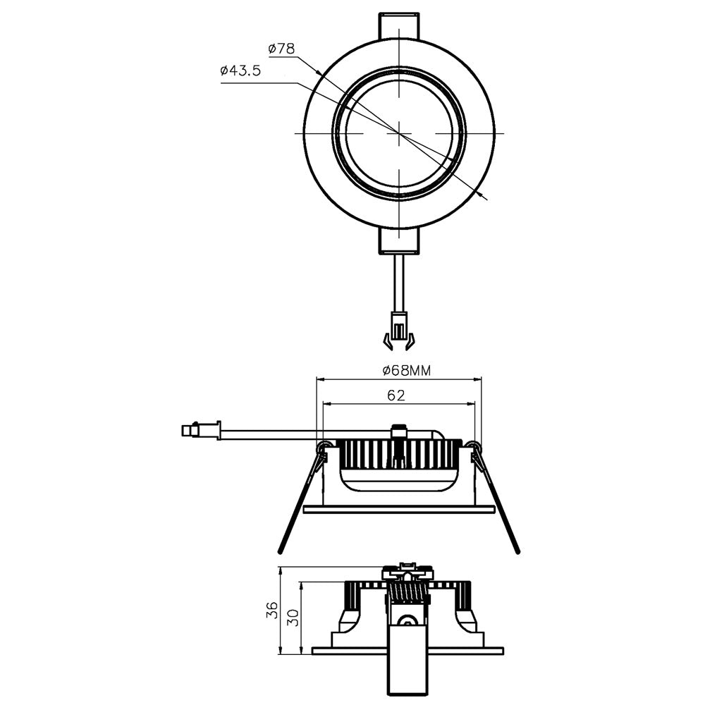 Deko-Light COB-68-350mA-2700K-rund-flach 5W silberfarben gebürstet
